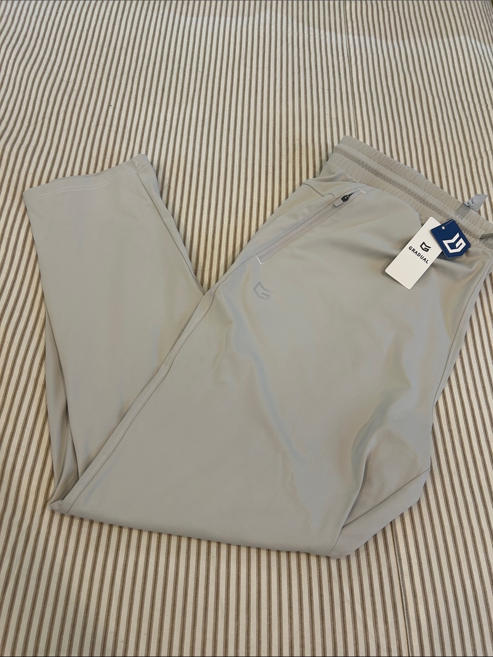 Men’s Light Gray Stretch Performance Joggers by Gradual